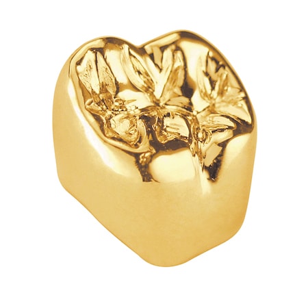 Golden dental crown as part of the Full Cast range